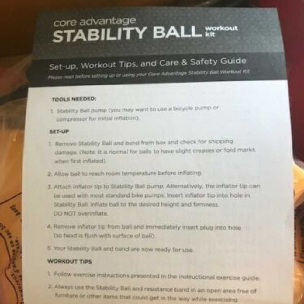 Biggest Loser Gaiam 55cm Exercise Ball Kit - NEW - Picture 6 of 8